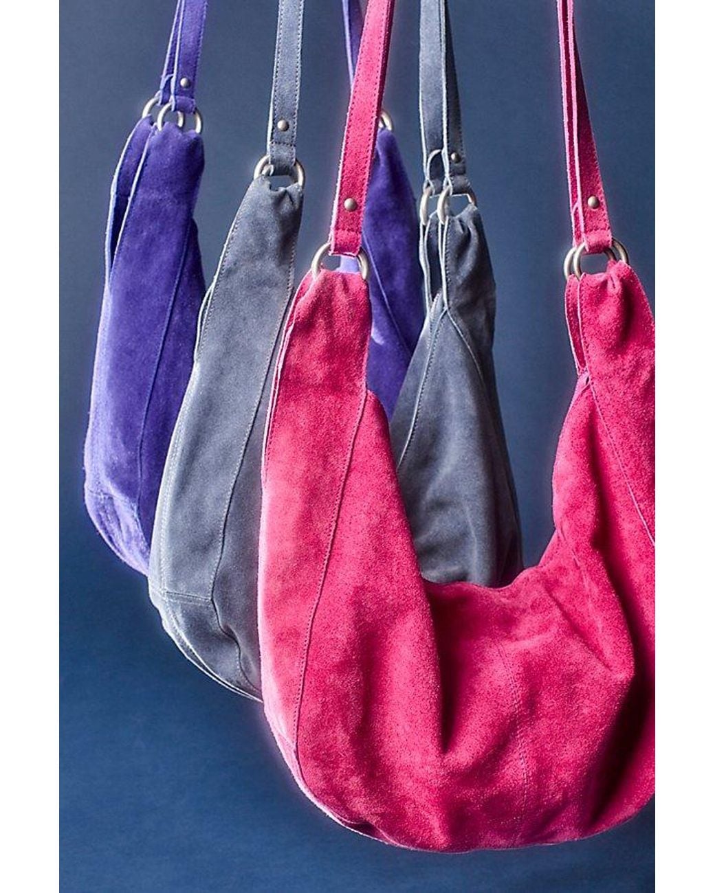 Free People Pink Roma Suede Tote Bag