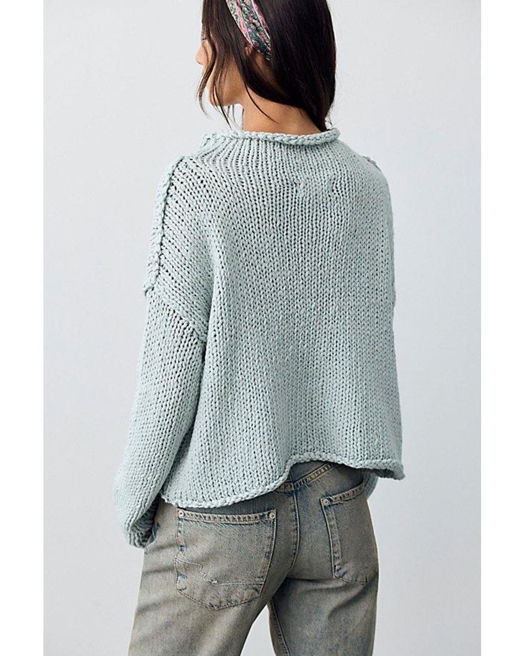 Free People Gray Opal Rollneck Knit Jumper