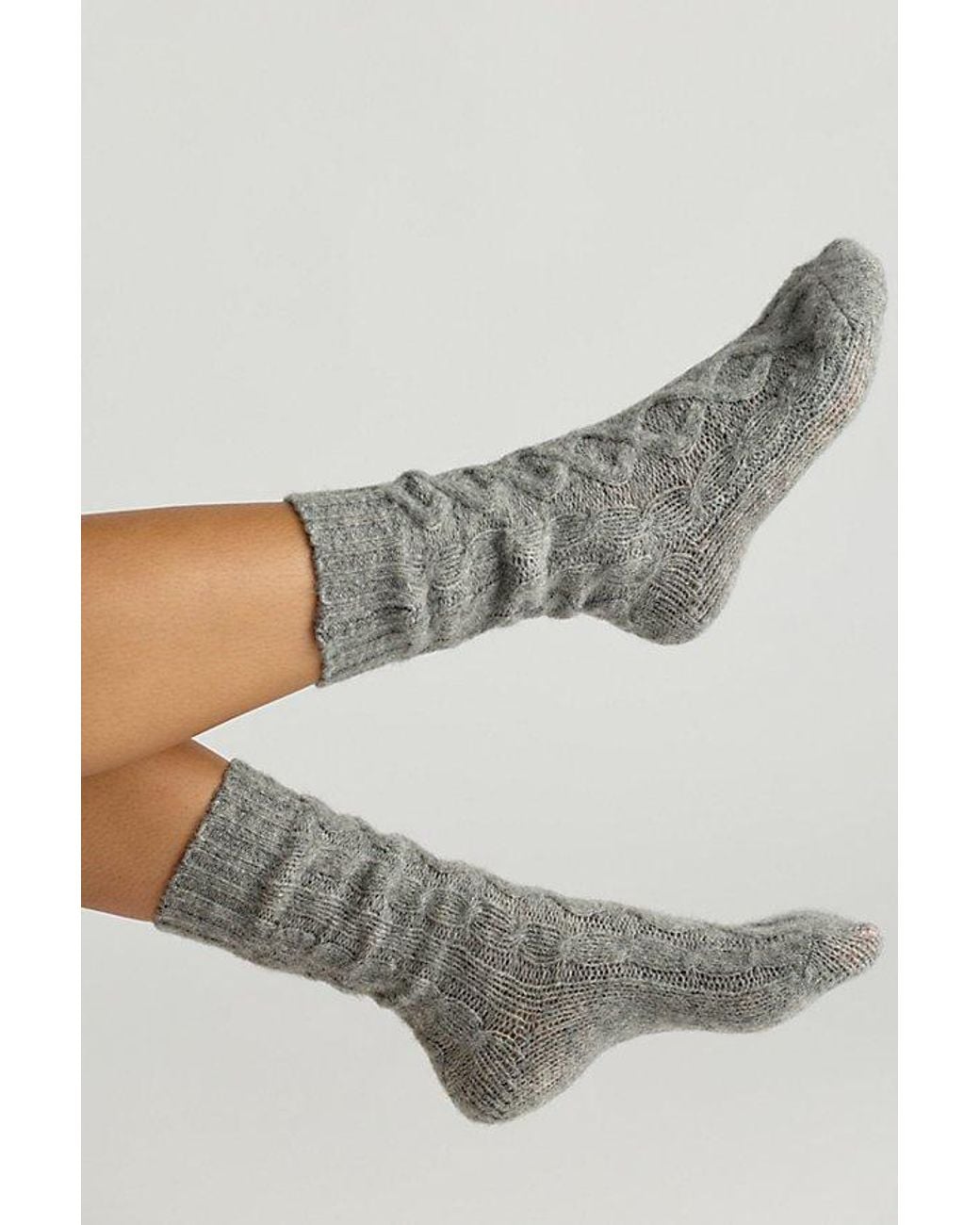 Free People Green Cable Knit Socks