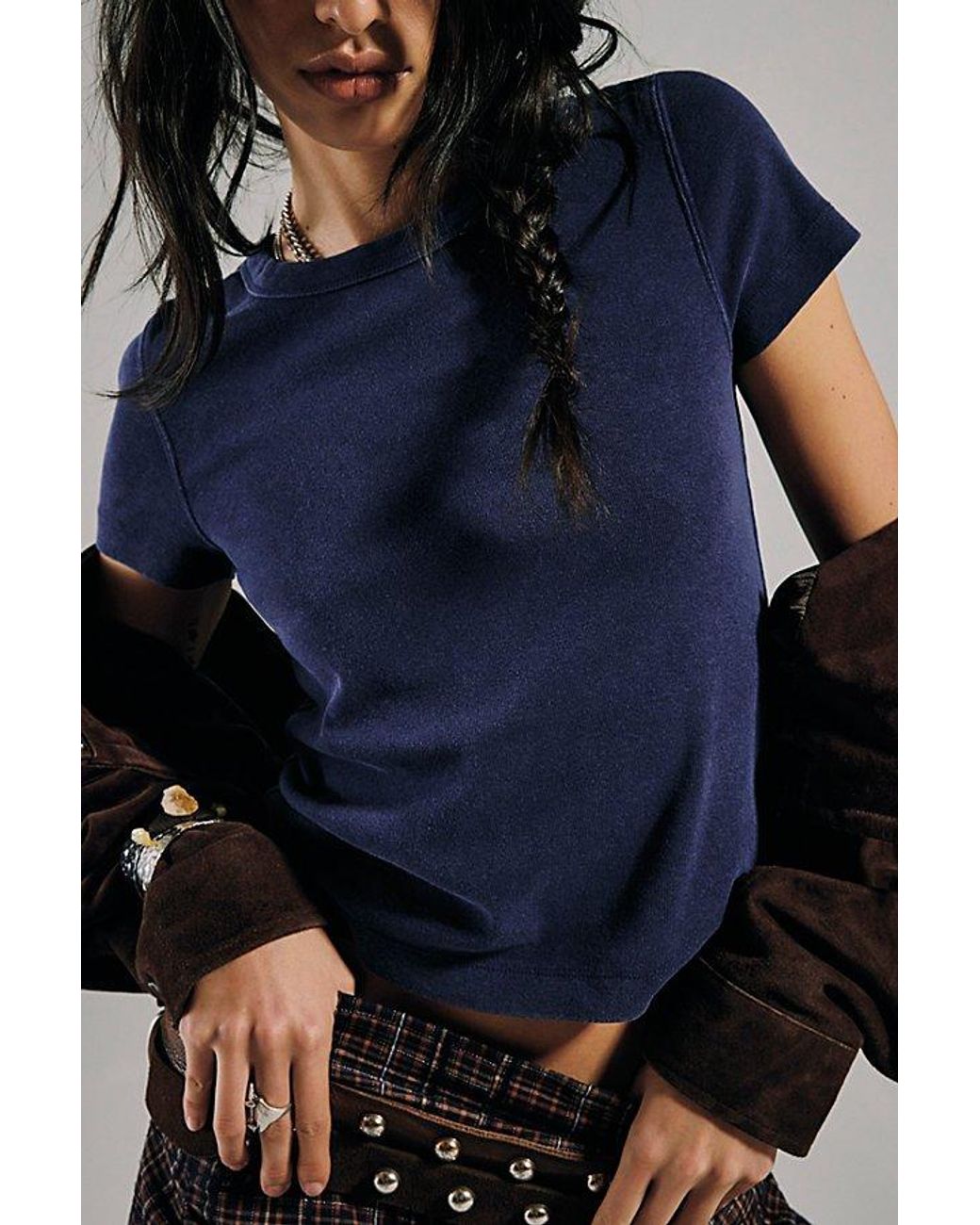 Free People Blue Atlas Crew Tee