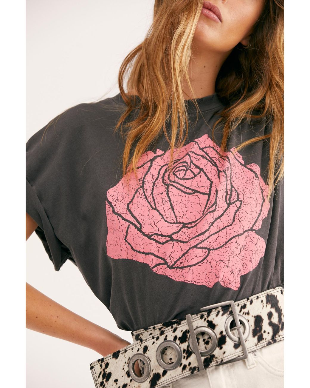 Free People Rose Boyfriend Tee By Girl Dangerous in Black Lyst