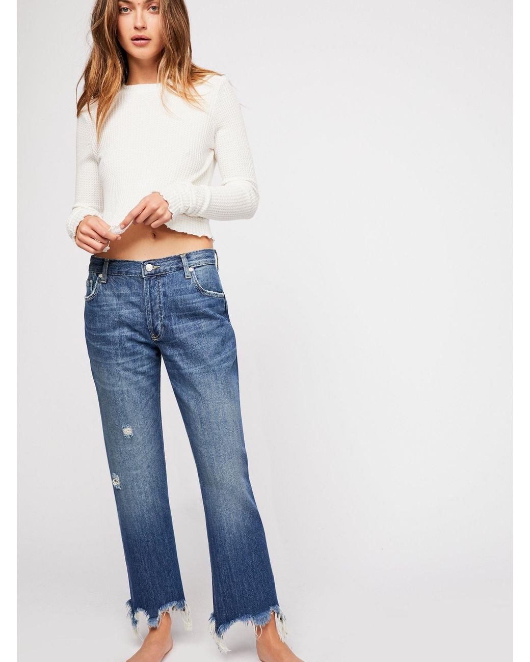 Free People Denim Maggie Mid-rise 
