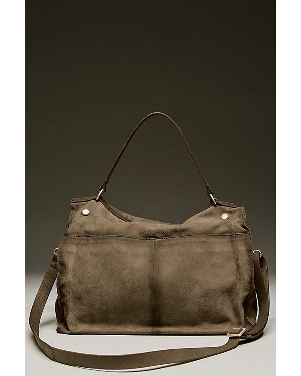 Free People Natural Parker Suede Tote