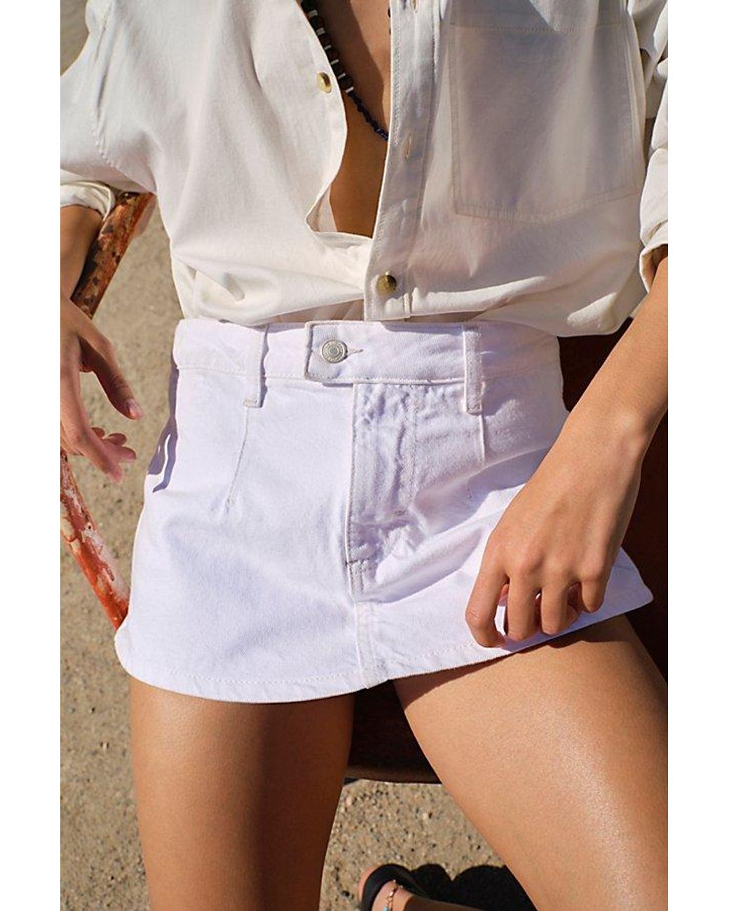 Free People Gray We The Free Gallivanting Peekaboo Skort