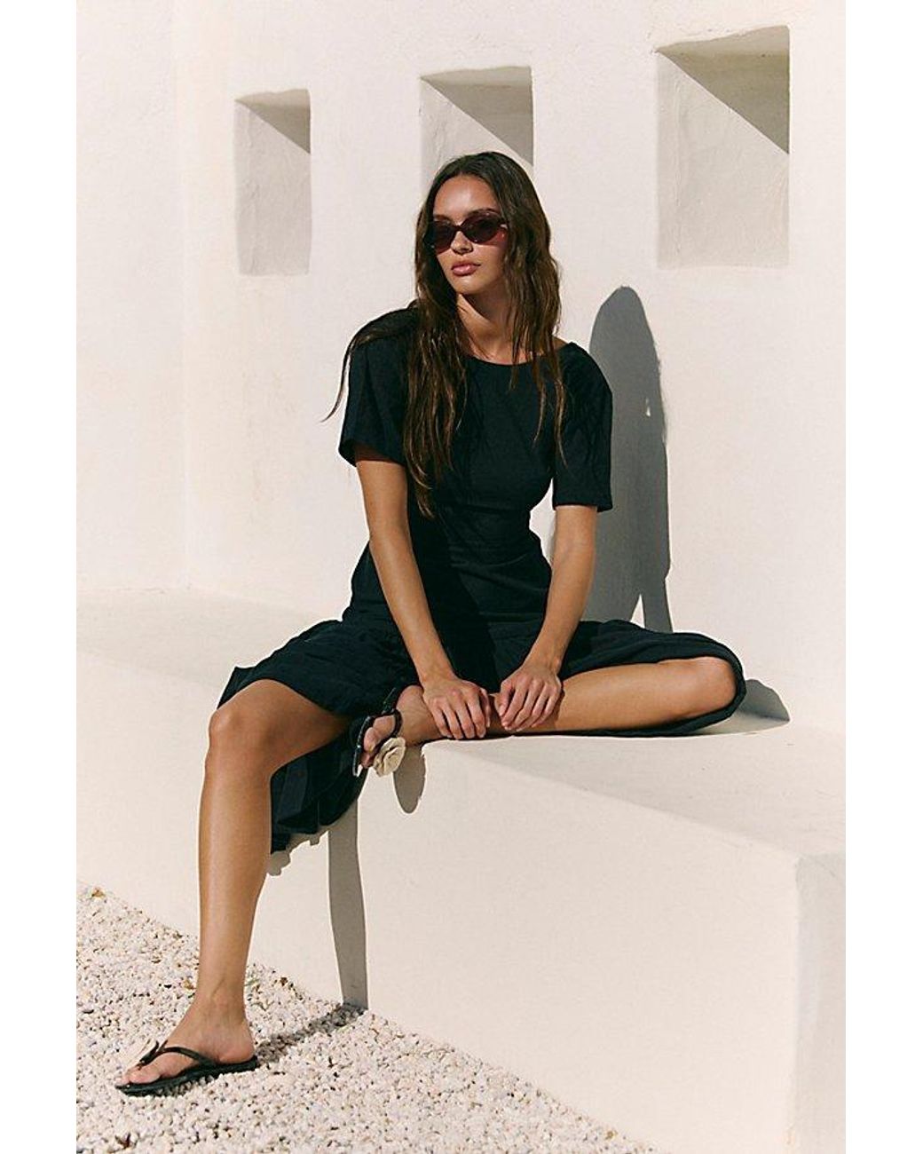 free-est Black Marcella Midi Dress By