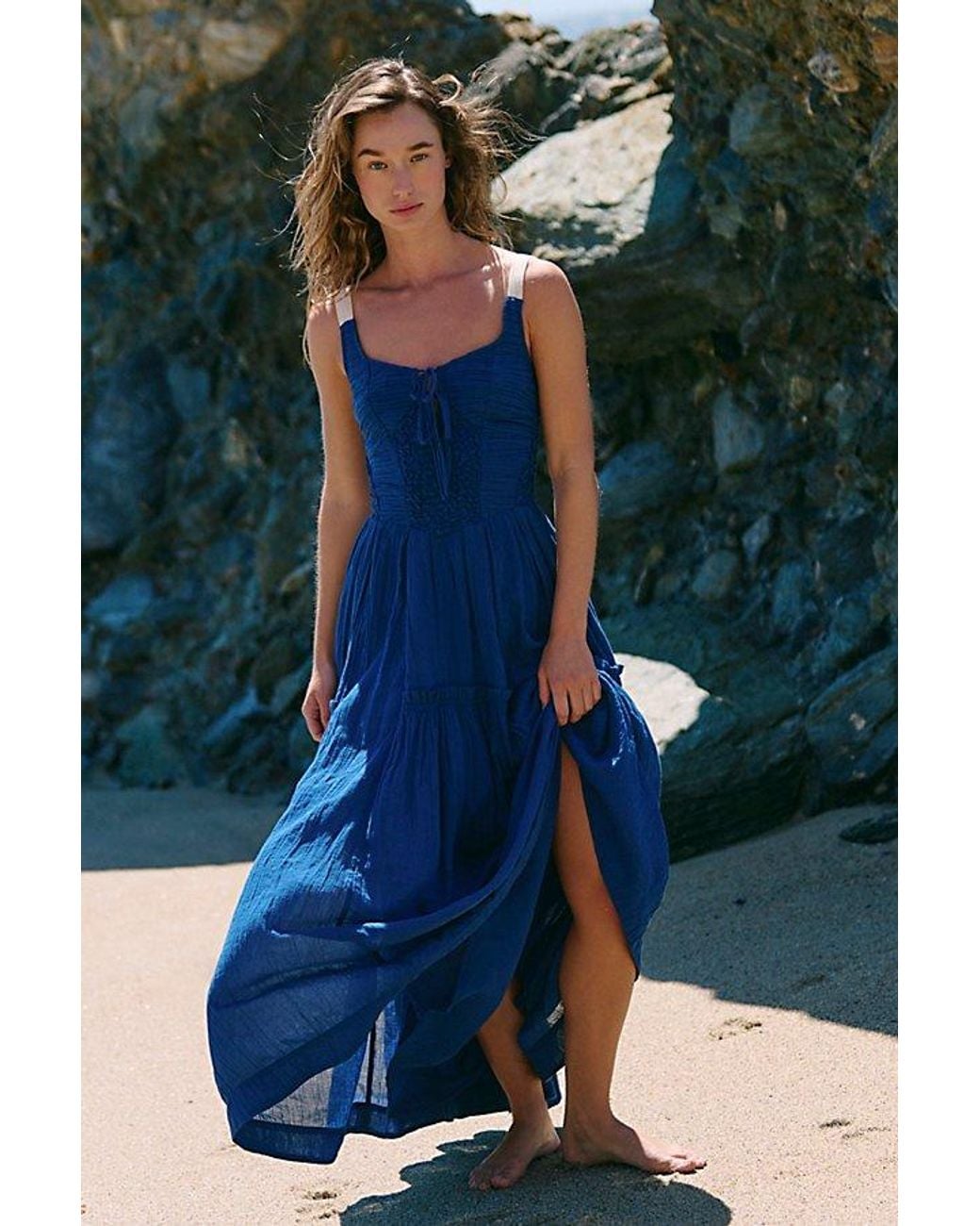 free-est Blue A Masterpiece Maxi Dress By