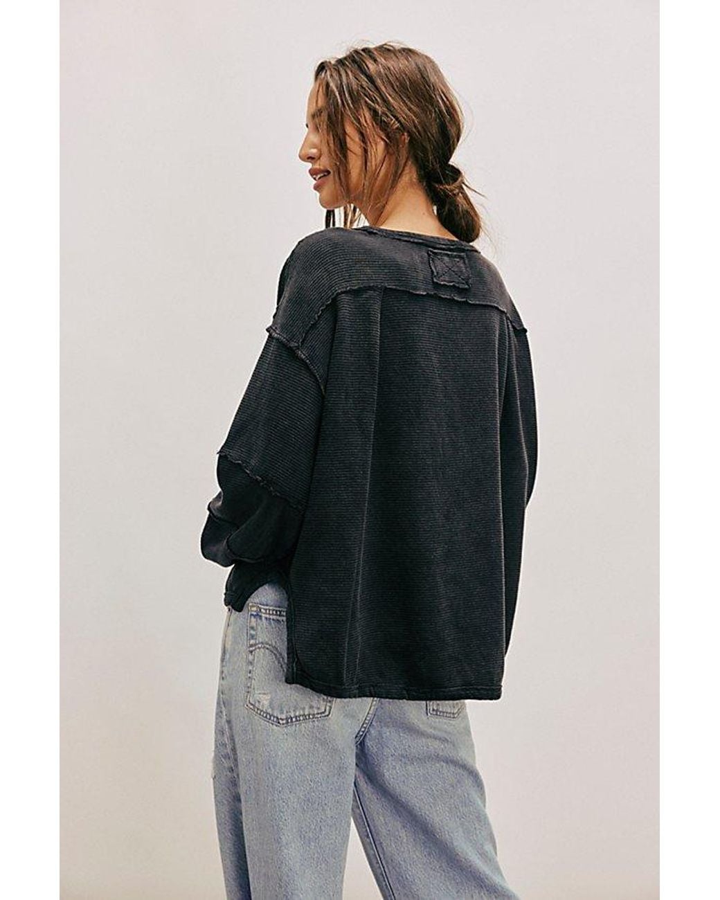 Free People Black Total Eclipse Tee