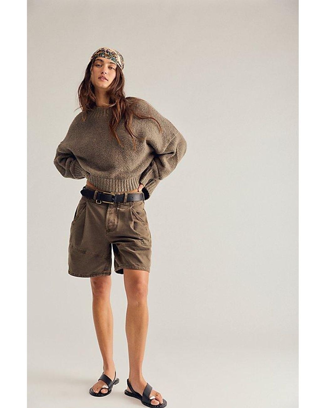 Free People Multicolor Wild Rebel Barrel Shorts