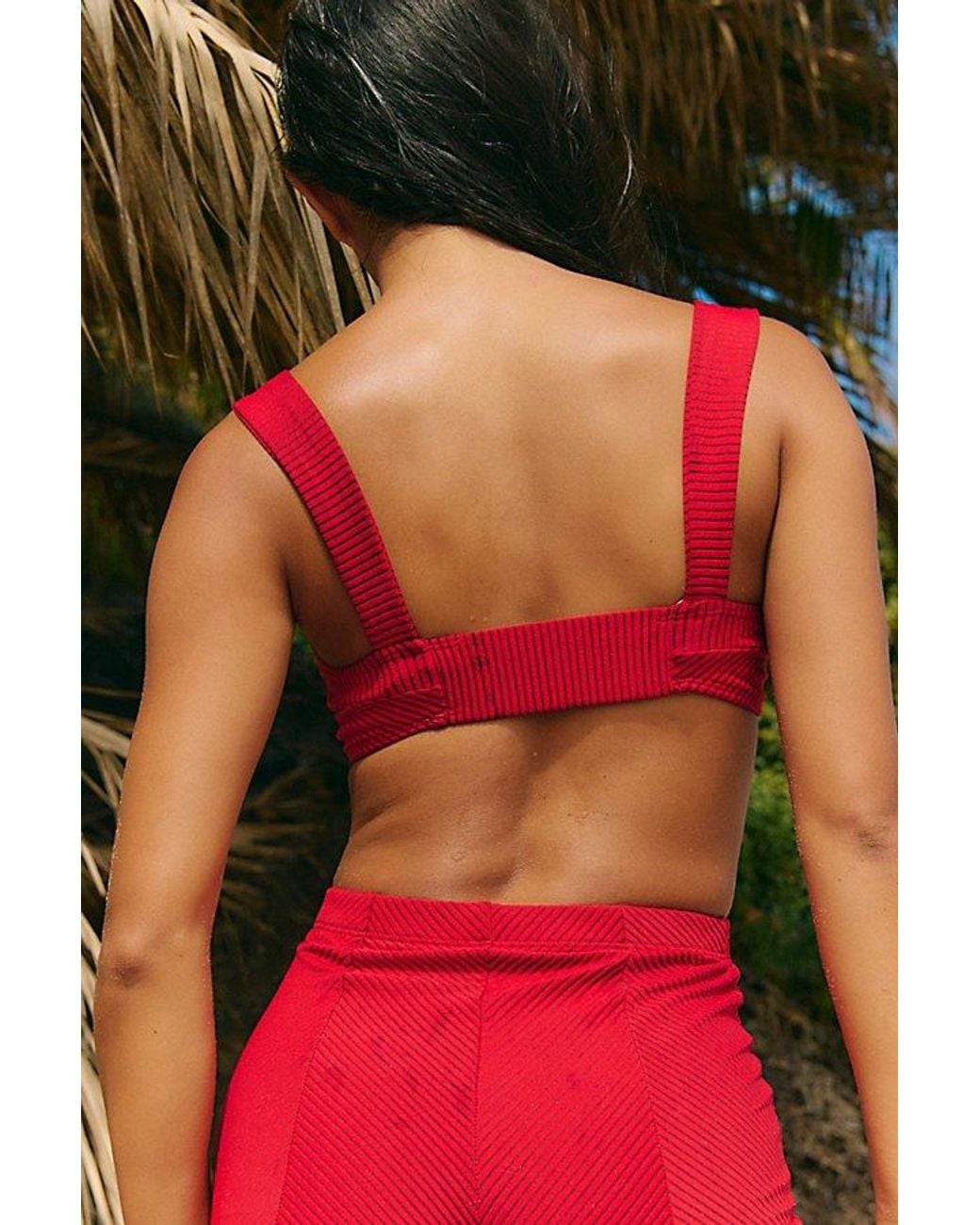 Seea Red Fer Bikini Top