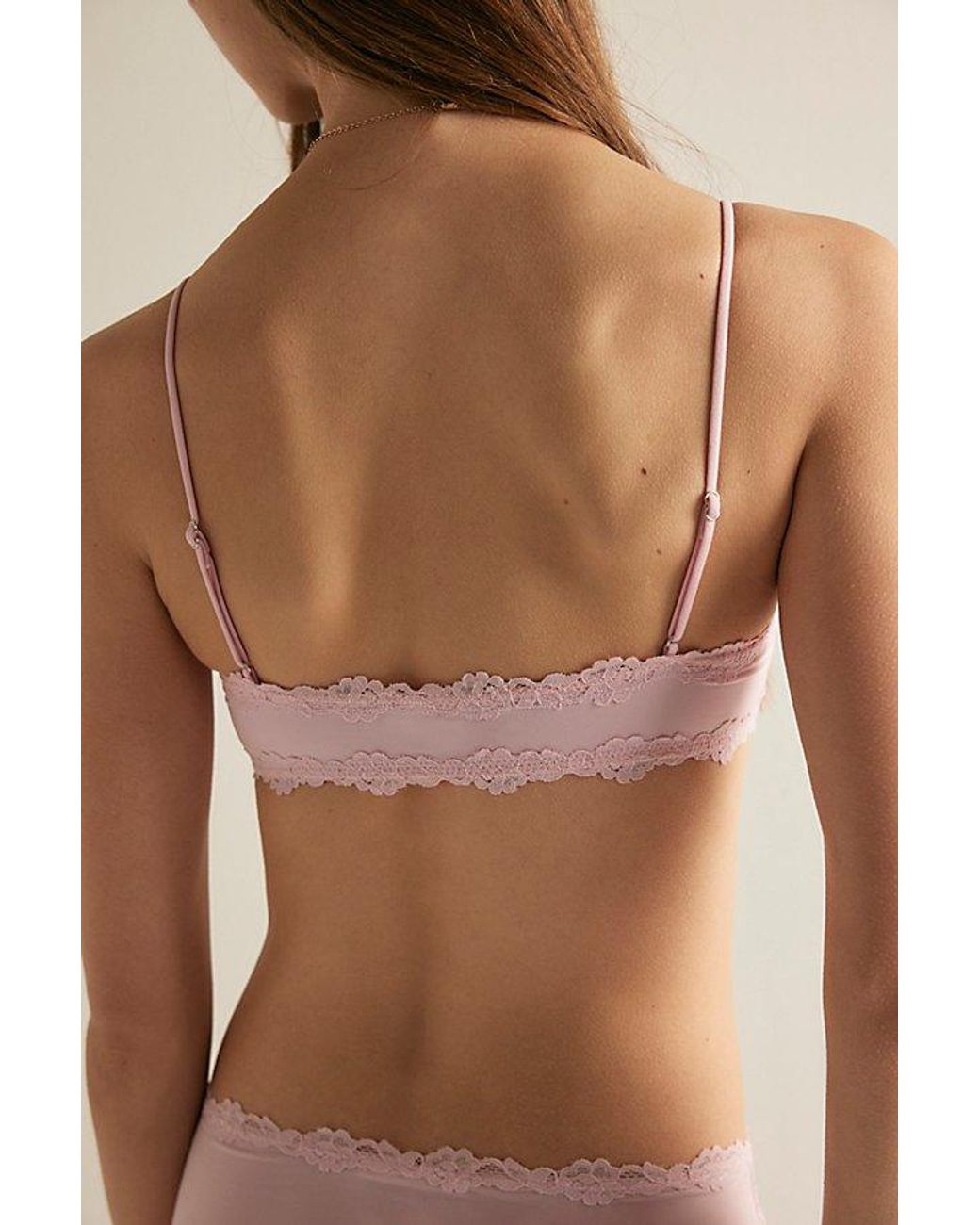 Intimately By Free People Brown Charlie Lace Microfiber V-Neck Bralette By
