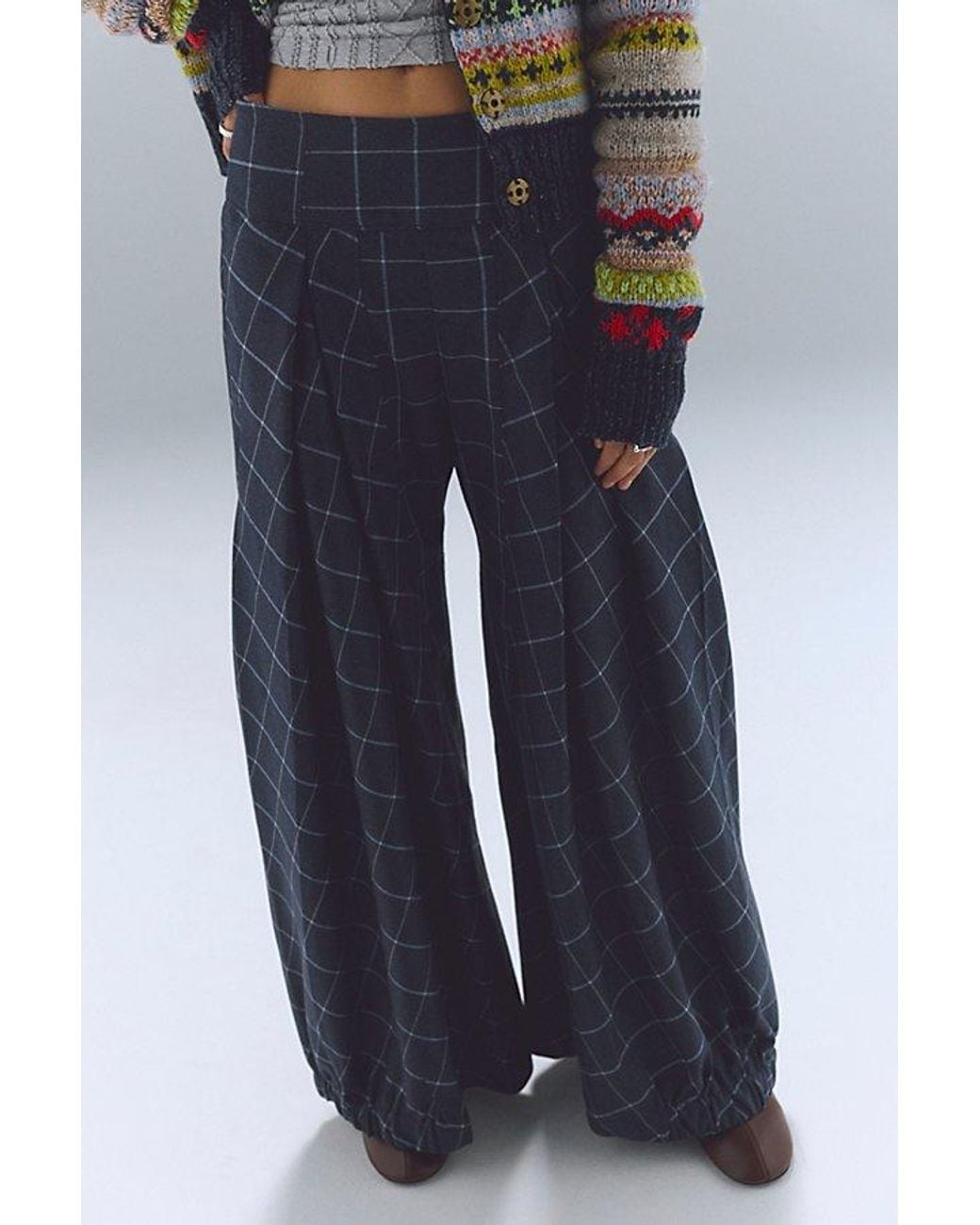 Free People Blue Greatest Hits Pull-On Trousers