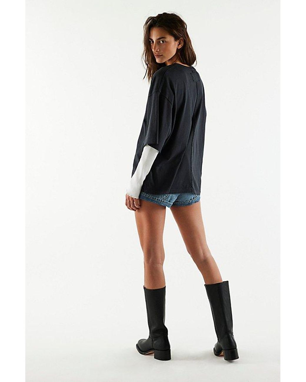Free People Blue We The Free Perfect Oversized Tee