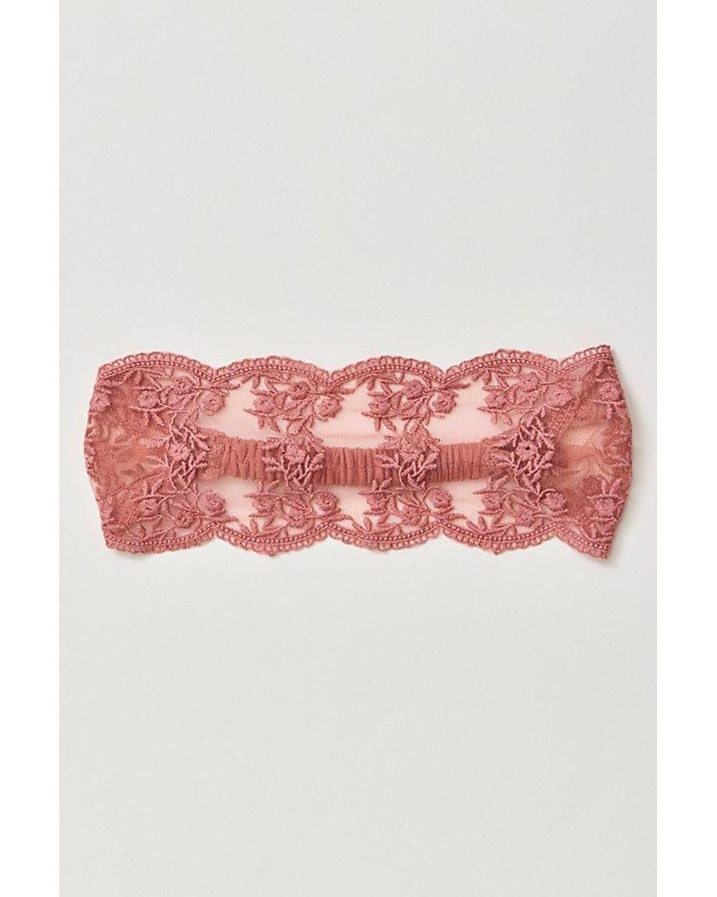 Free People Pink Solana Lace Headband