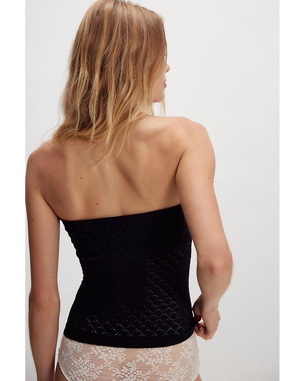 Intimately By Free People Black Honey Textured Tube Top By