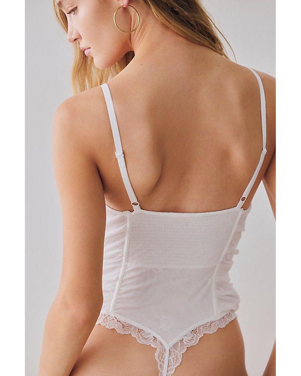 Intimately By Free People Gray Hard Launch Corset Bodysuit By
