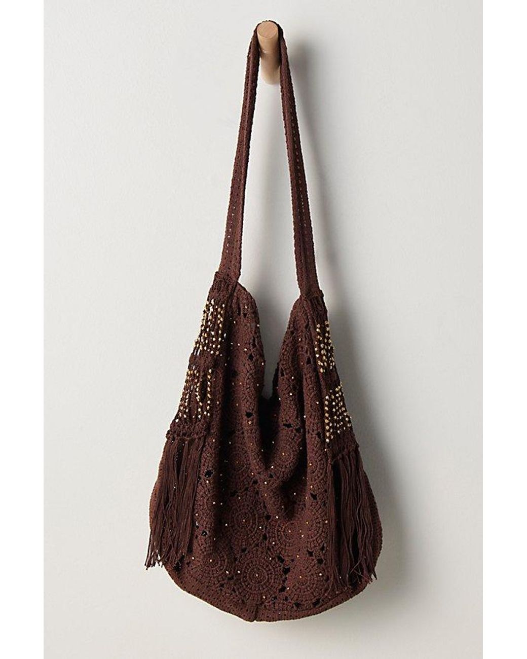 Free People Brown Sunrise To Sunset Crochet Tote