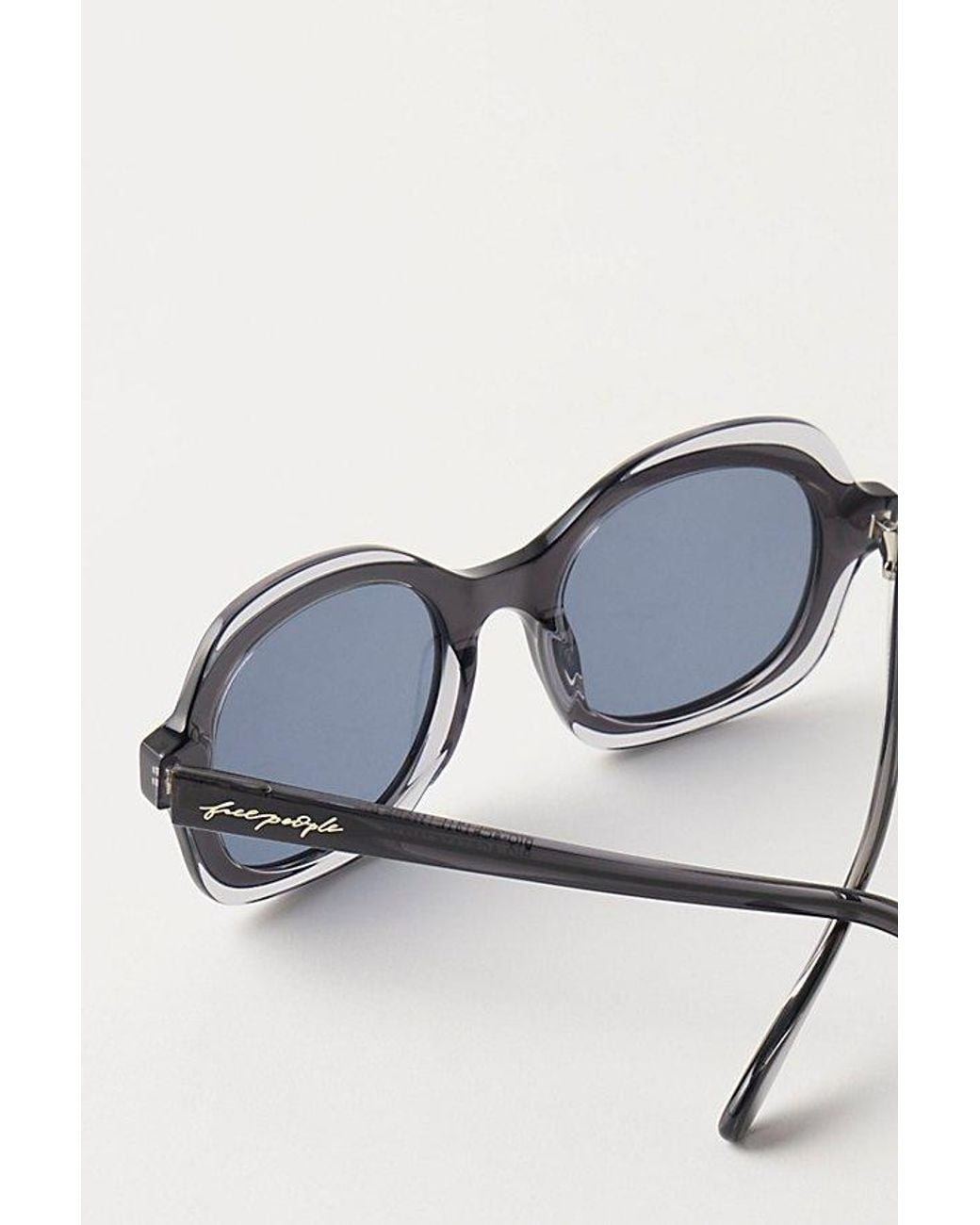 Free People Blue See The Light Polarized Sunglasses