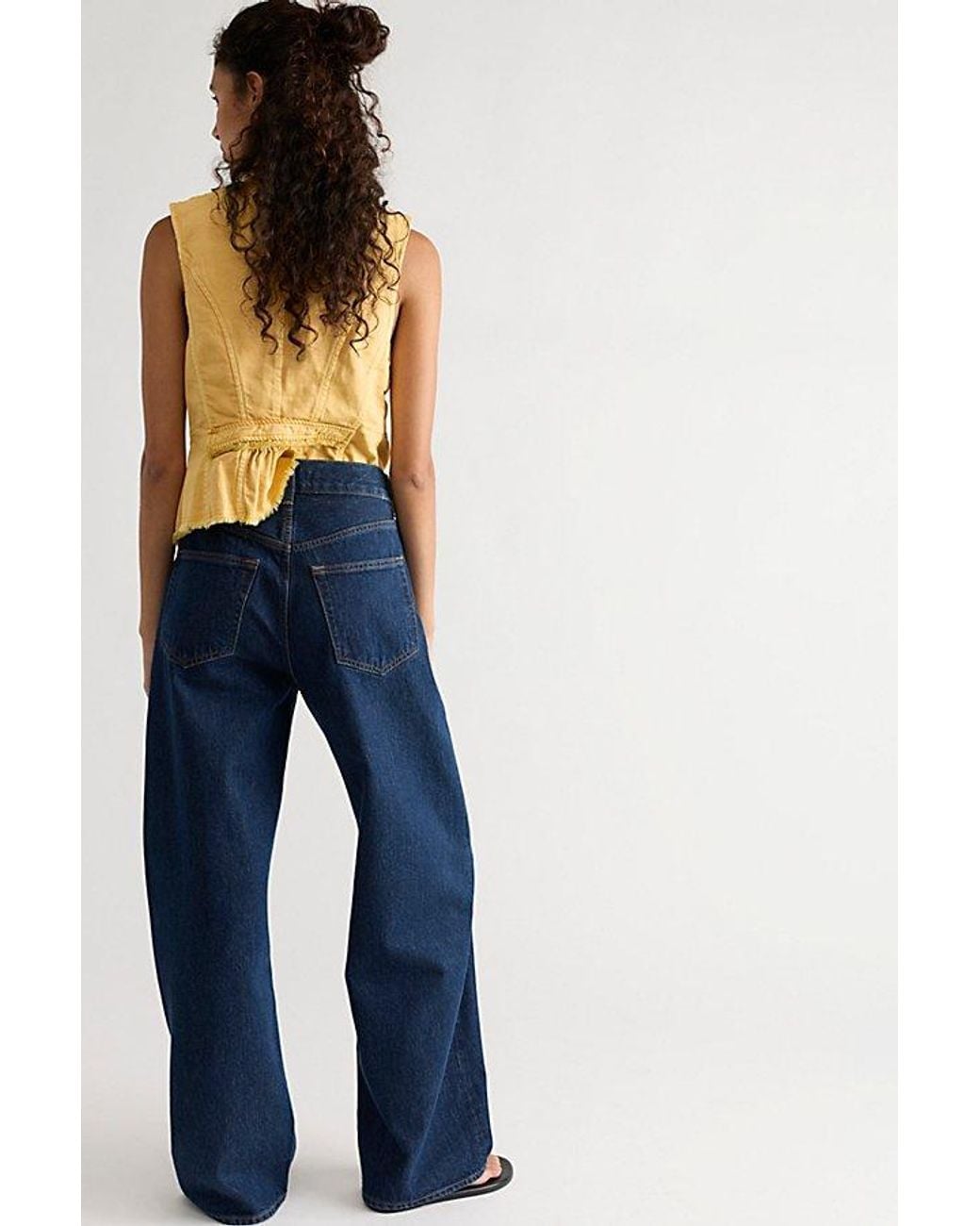 Agolde Blue Low Curve Utility Jeans