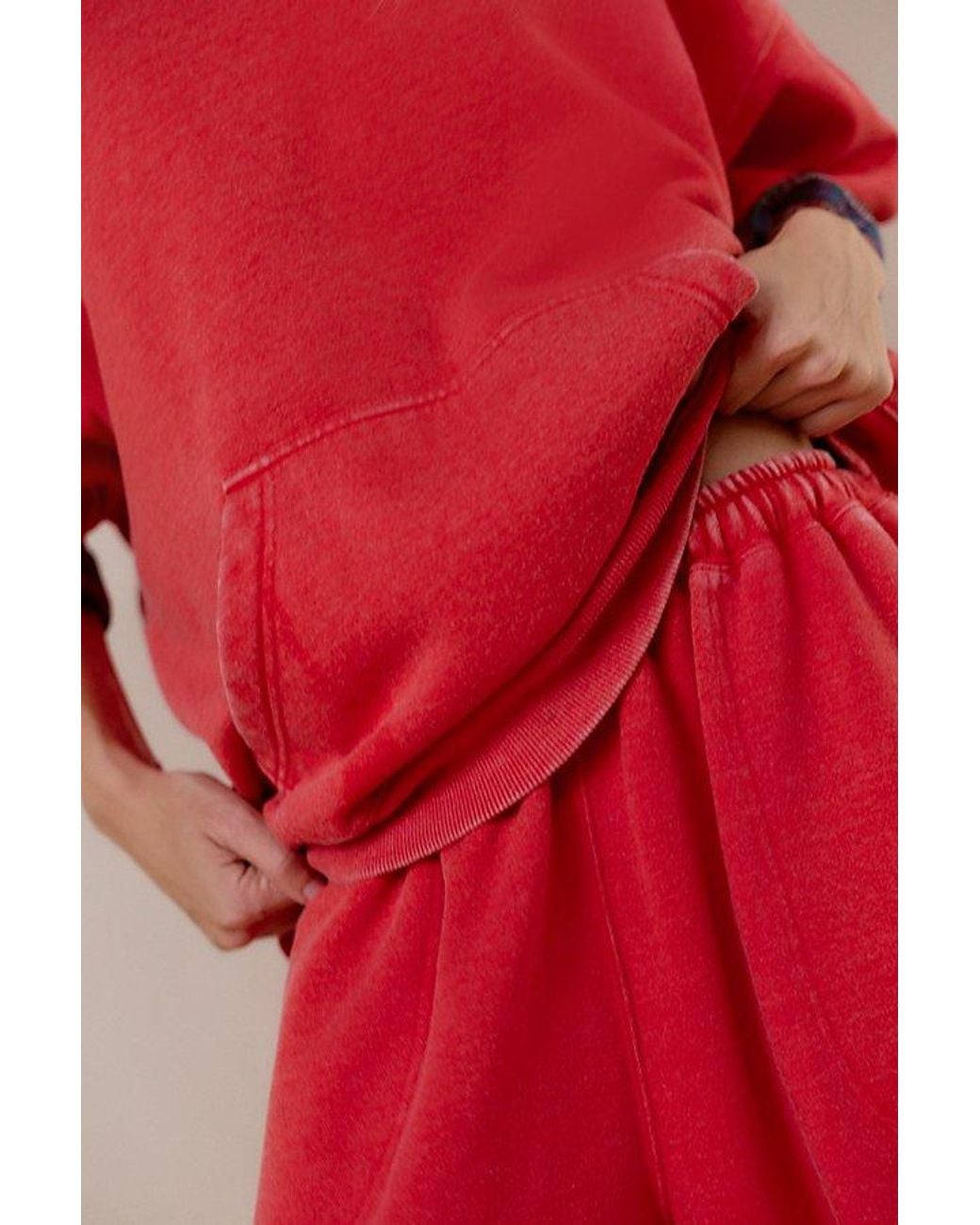 Intimately By Free People Red Slow It Down Pullover By
