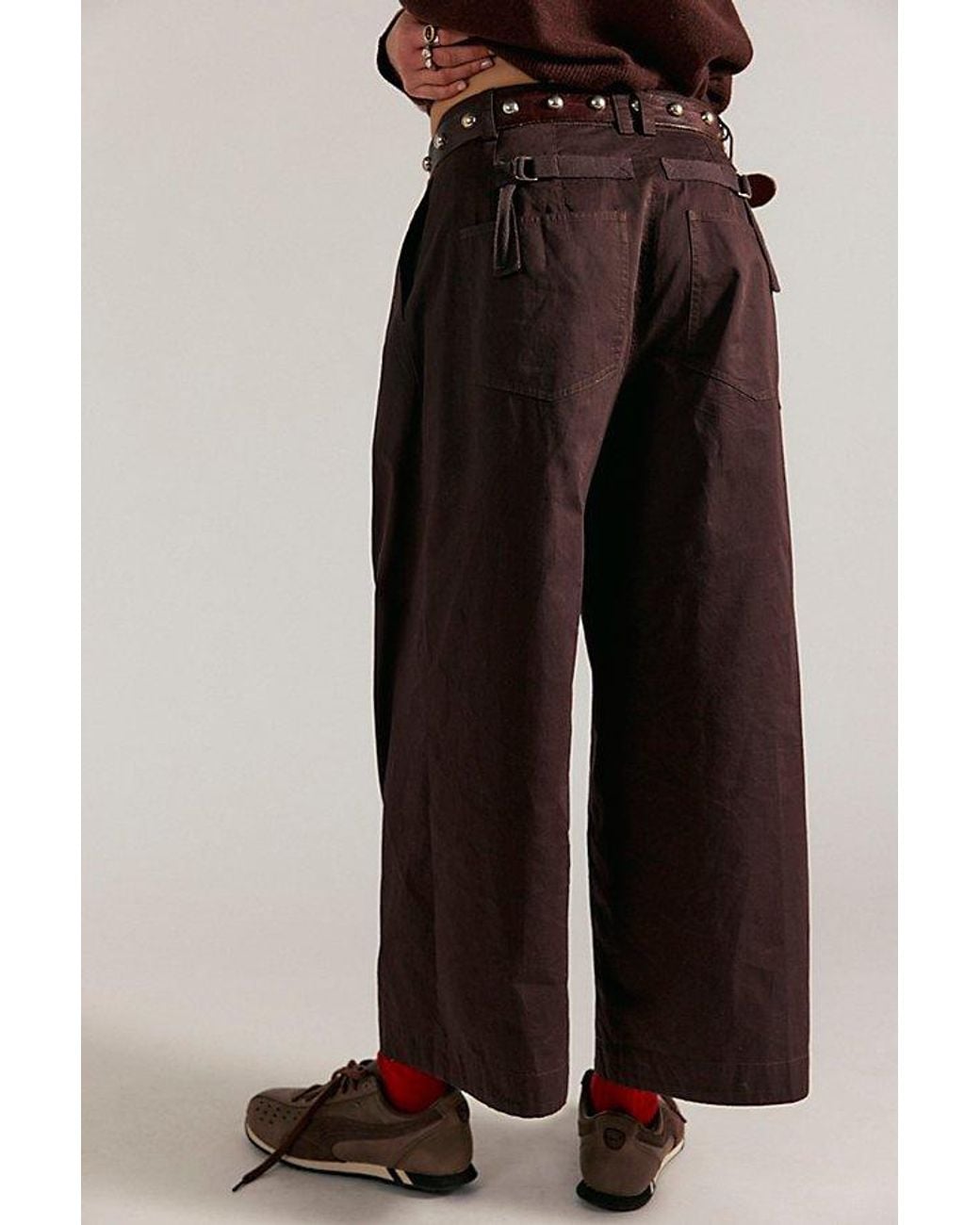 Free People Multicolor Silverlake Wide-Leg Chino Trousers