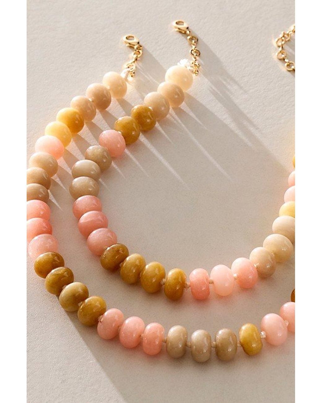 Free People Multicolor Sabina Semiprecious Beaded Stone Choker Necklace
