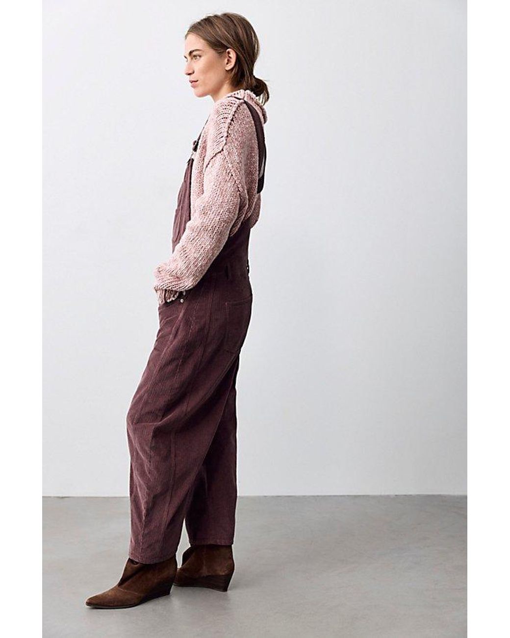 Free People Multicolor Good Luck Cord Overalls