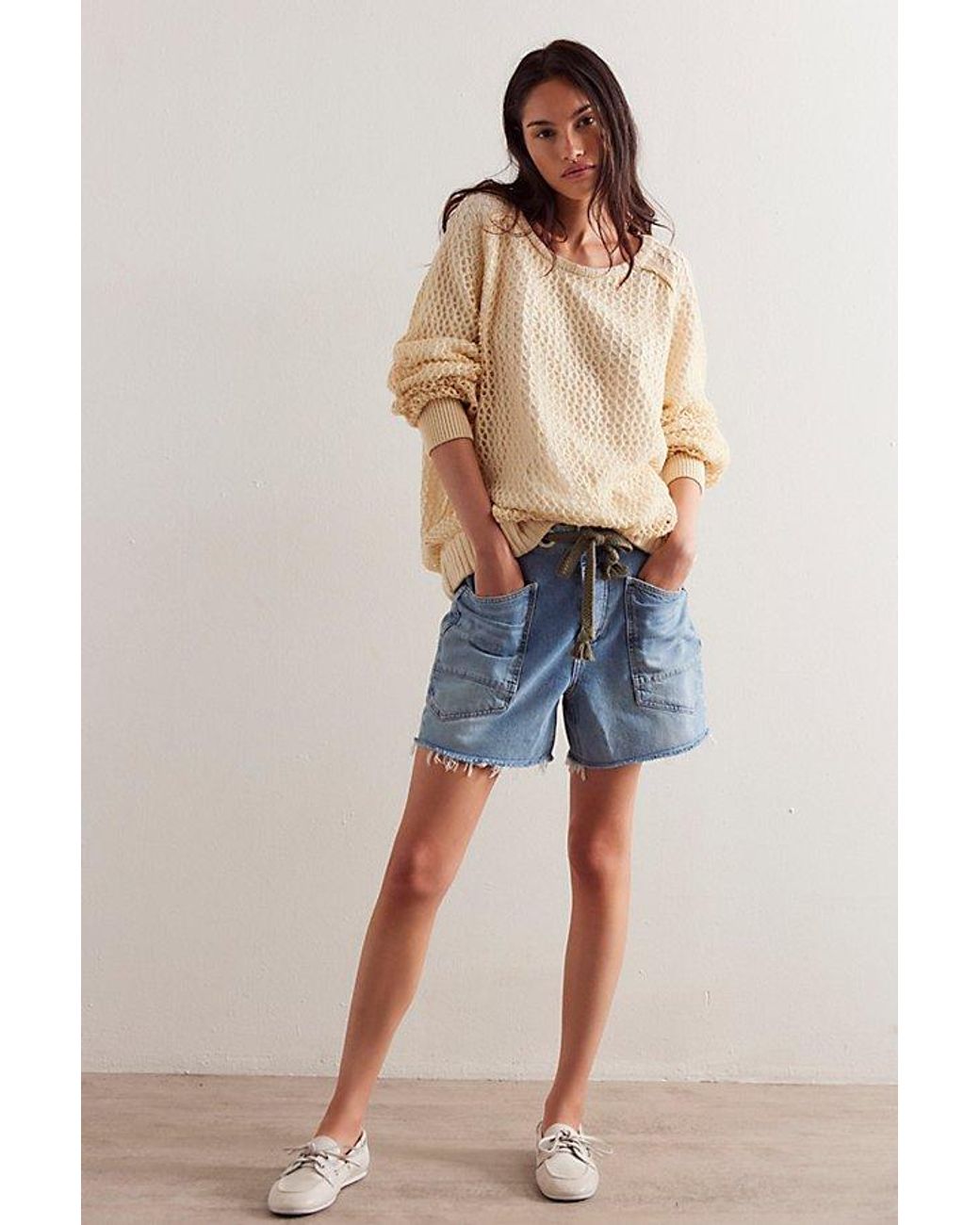 Free People Blue Moxie Shorts