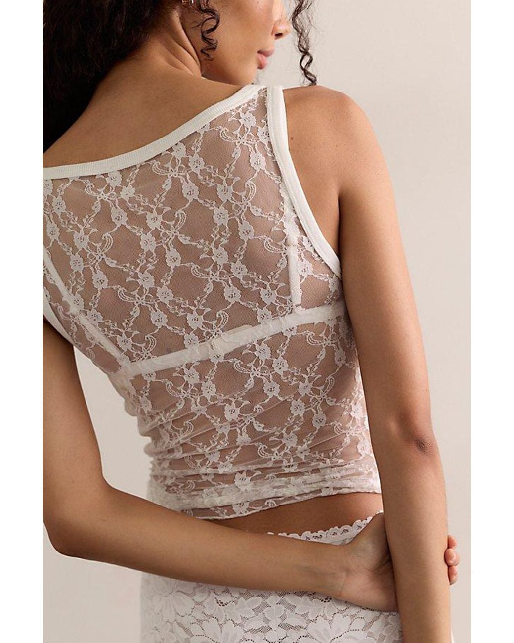 Intimately By Free People Brown See You Layer Lace Tank Top By