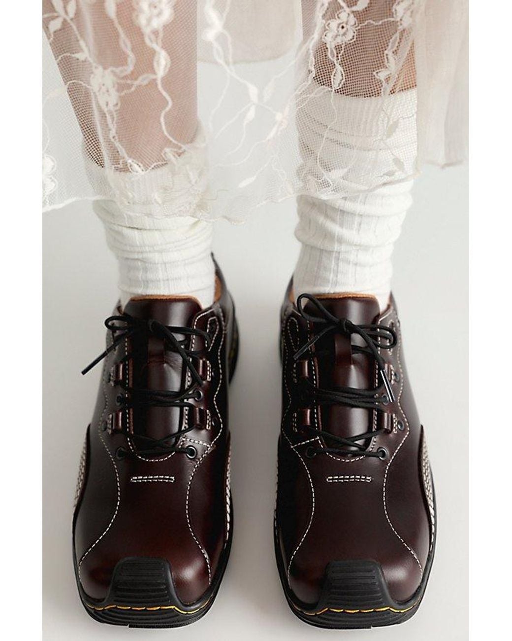 Dr. Martens Black Aurix Satin Finish Leather 5I Shoes