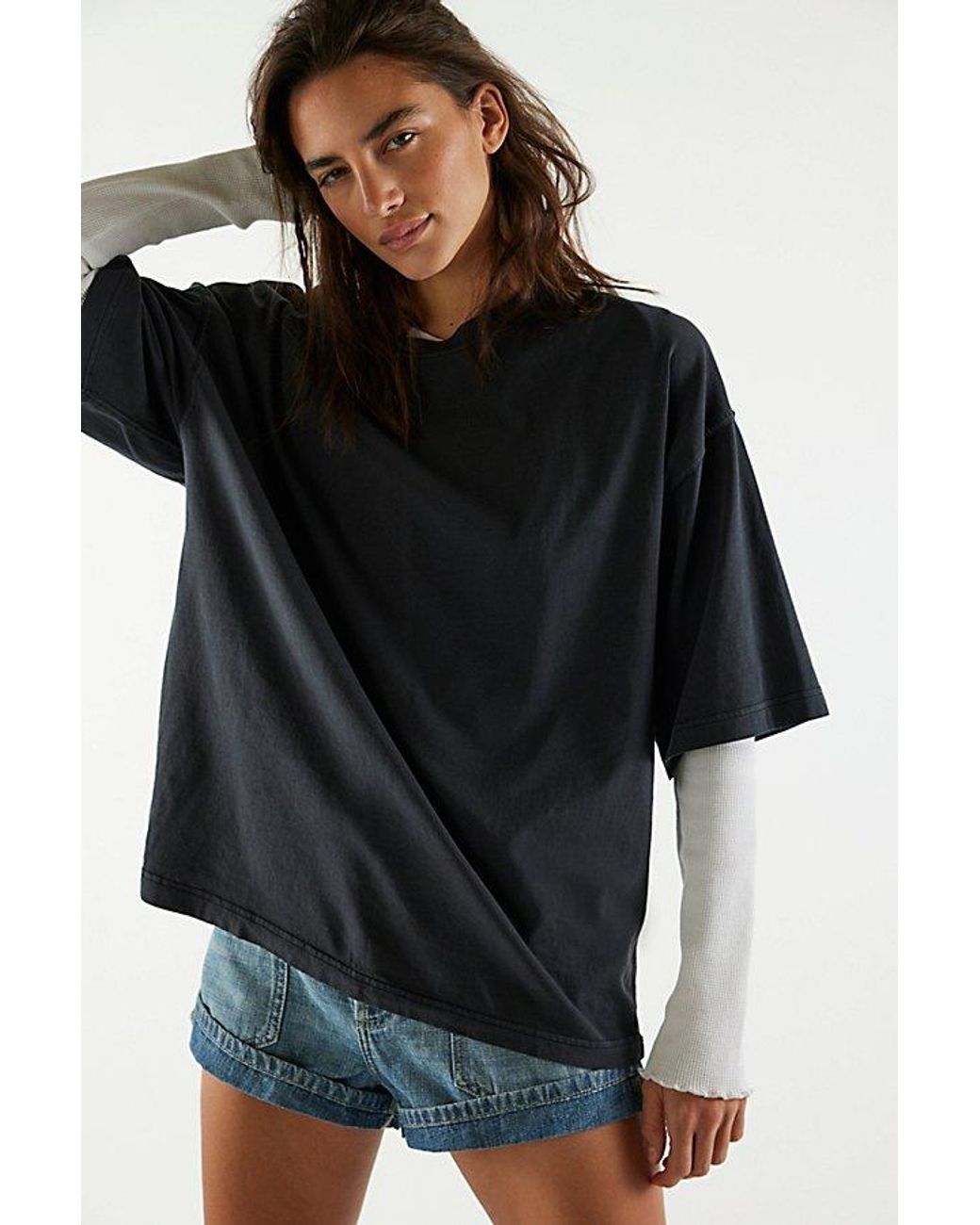 Free People Blue We The Free Perfect Oversized Tee