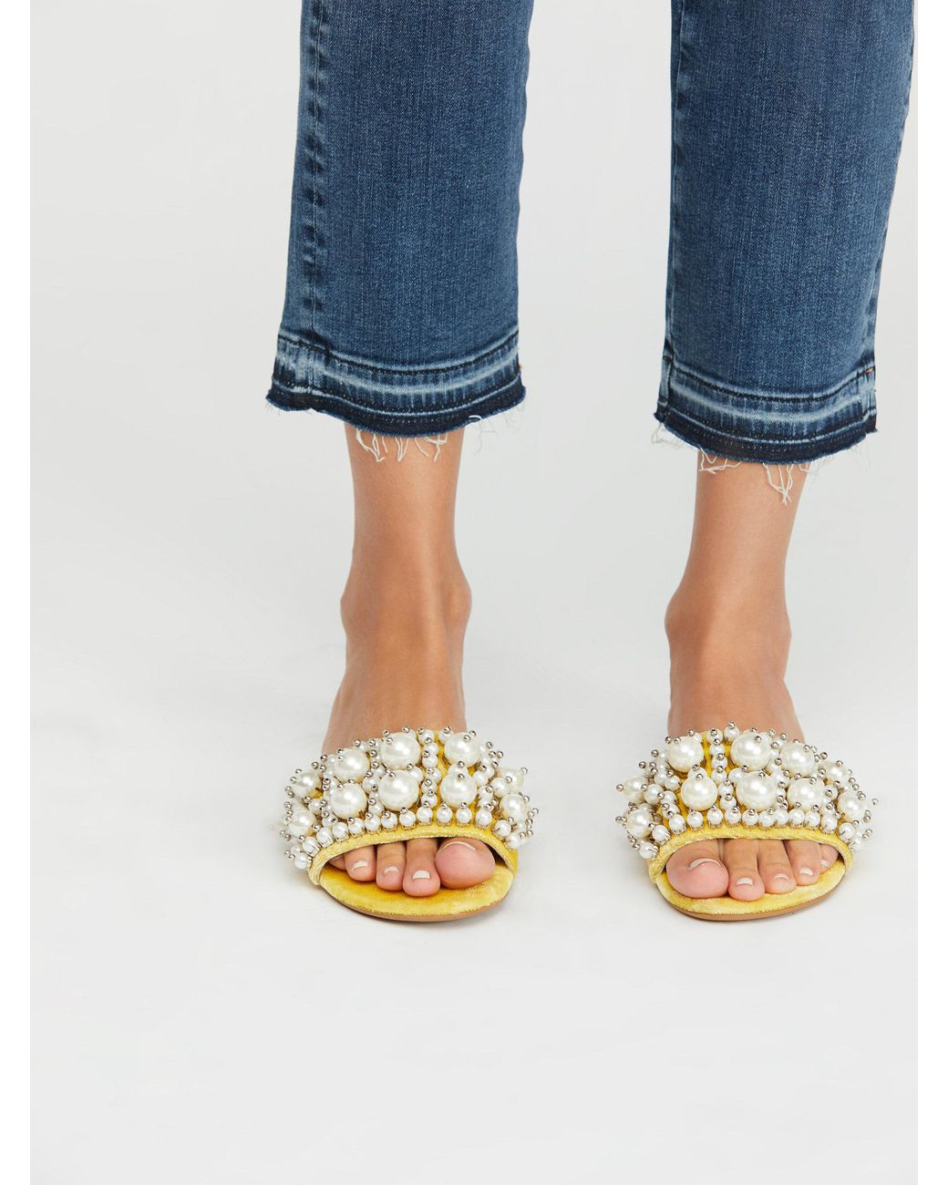Faux Pearl & Pineapple Decor Slide Sandals | SHEIN USA