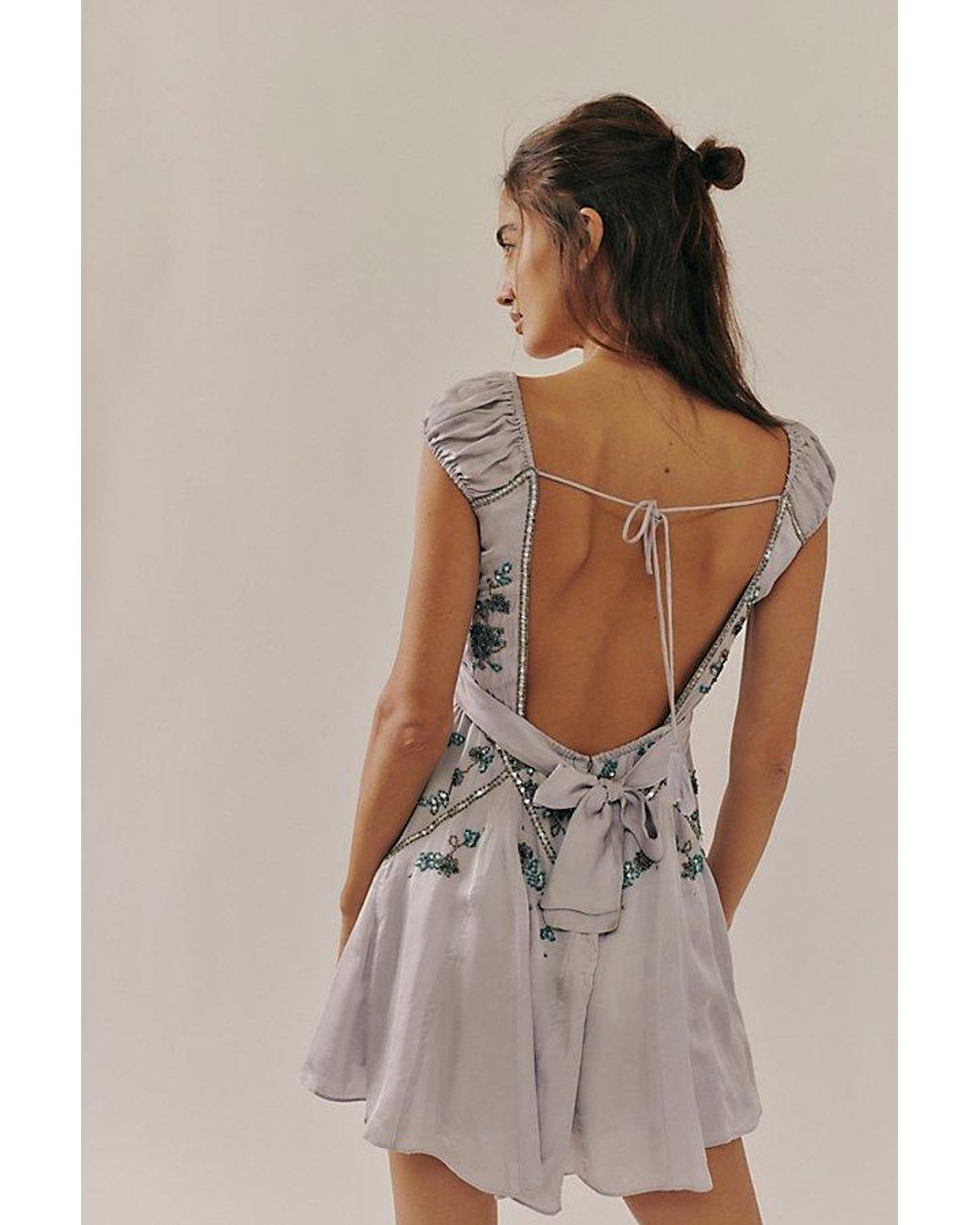 bali juliet embroidered mini dress Butterfly Organza Mini Dress – Little White Dress main image 0