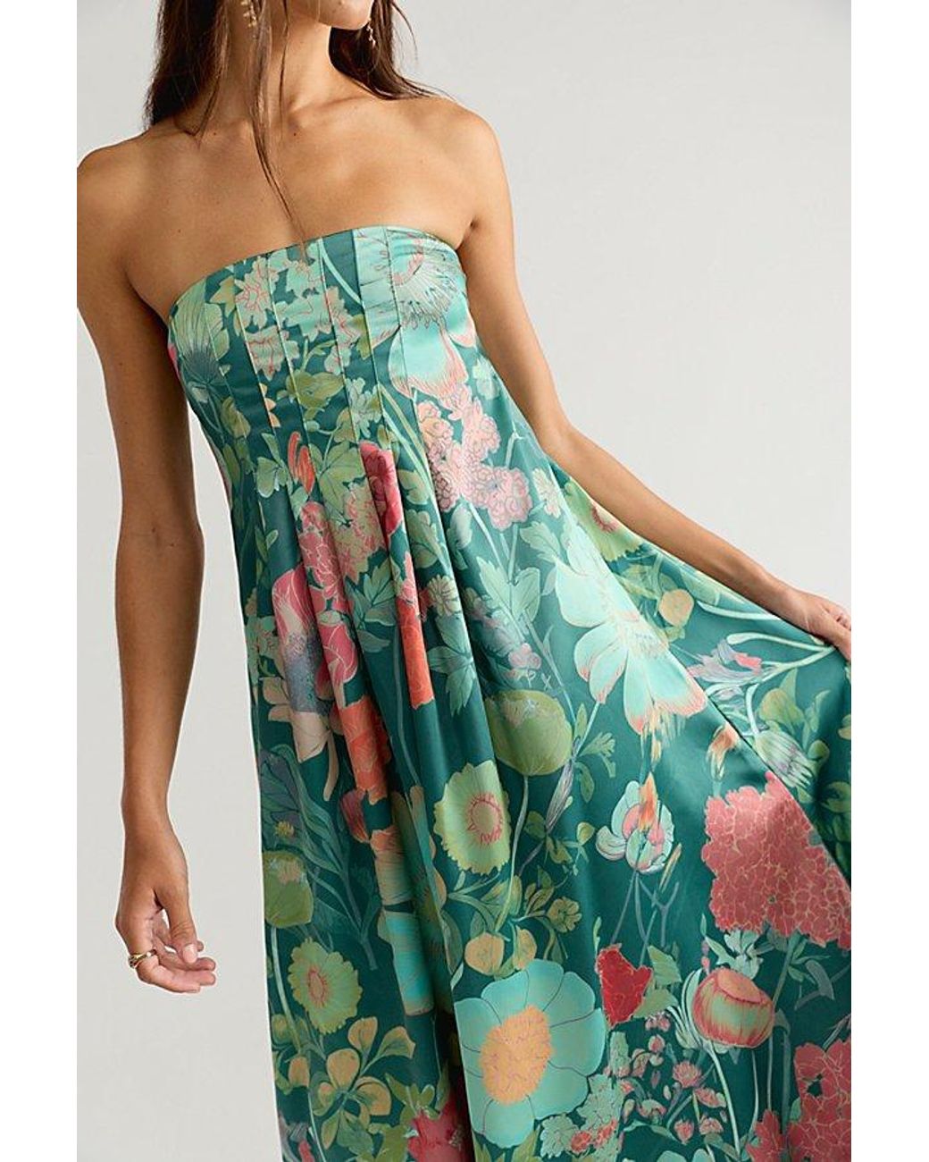 Free People Green Botanical Maxi Dress
