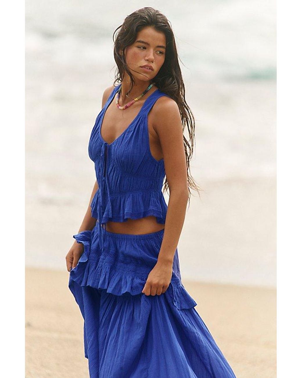 free-est Blue Bare Bliss Skirt Set By