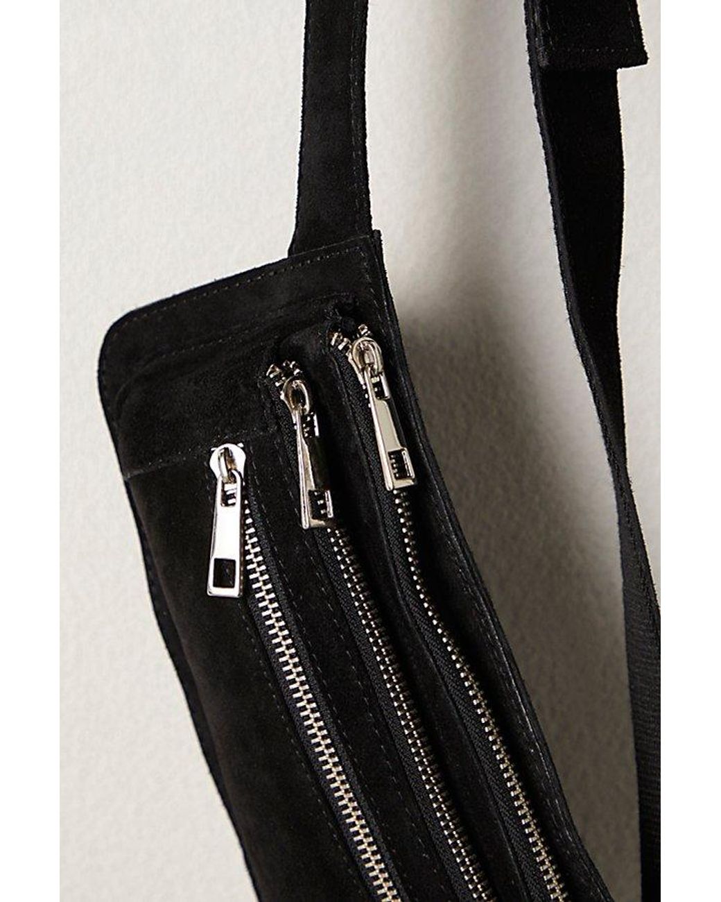 Free People Black Avalon Suede Sling Bag