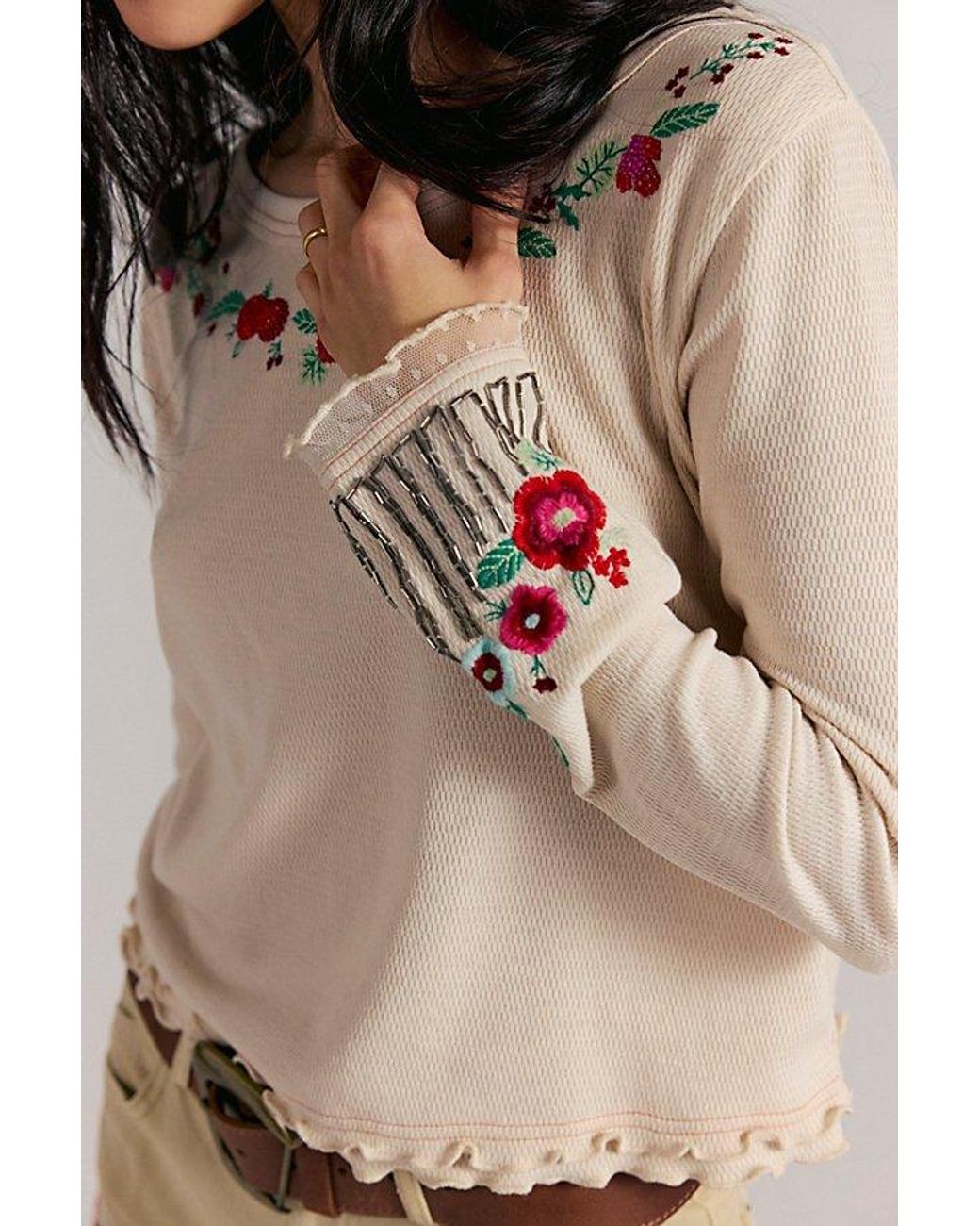 Free People Blue Carter Long Sleeve