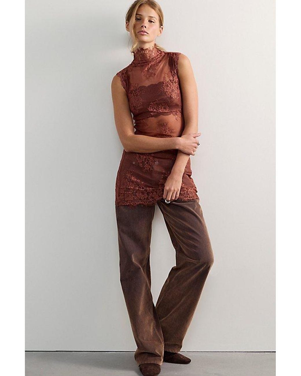 Intimately By Free People Red One More Time Mini Slip Dress By