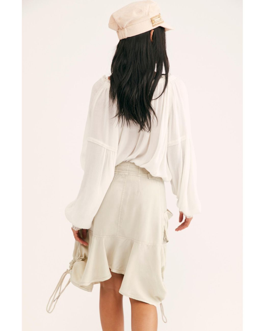 Free People Paxton Parachute Utility Skirt in Natural Lyst