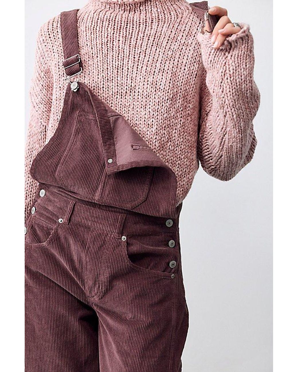 Free People Multicolor Good Luck Cord Overalls
