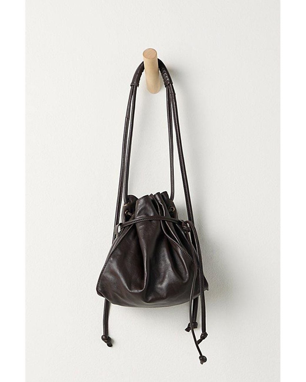 Free People Green Lucy Leather Pouch