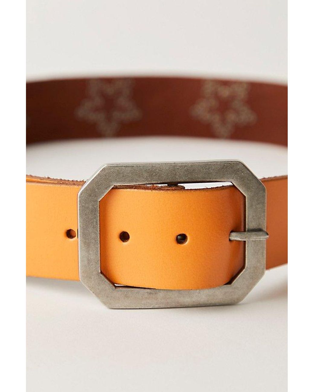 Free People Orange Starcrossed Studded Belt