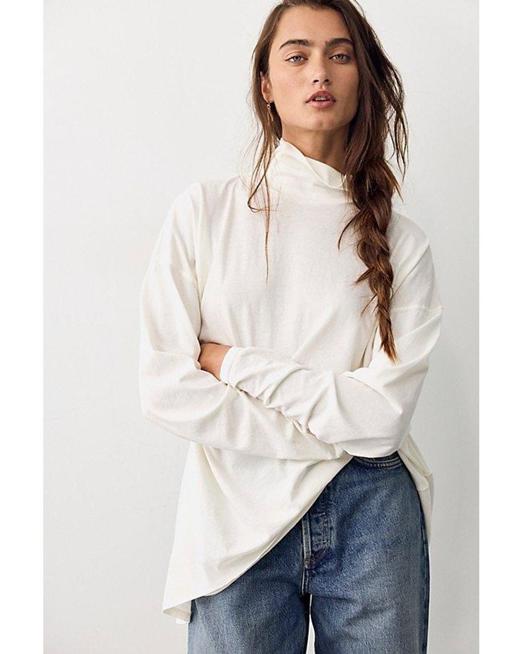 Free People Multicolor We The Free Nevada Solid Long Sleeve Top