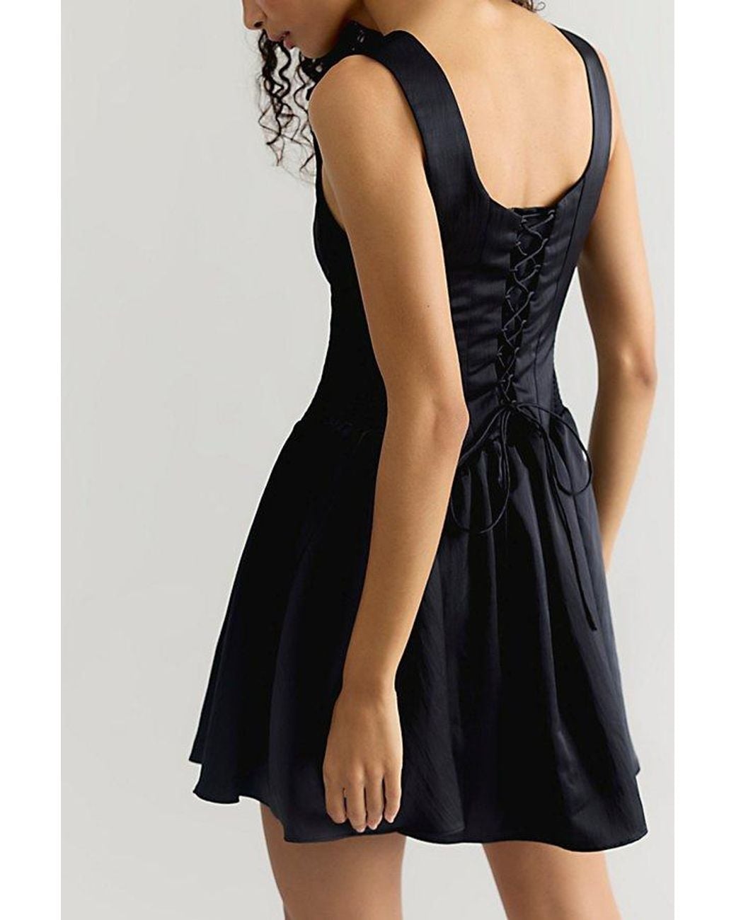 Free People Black On The Town Mini Dress
