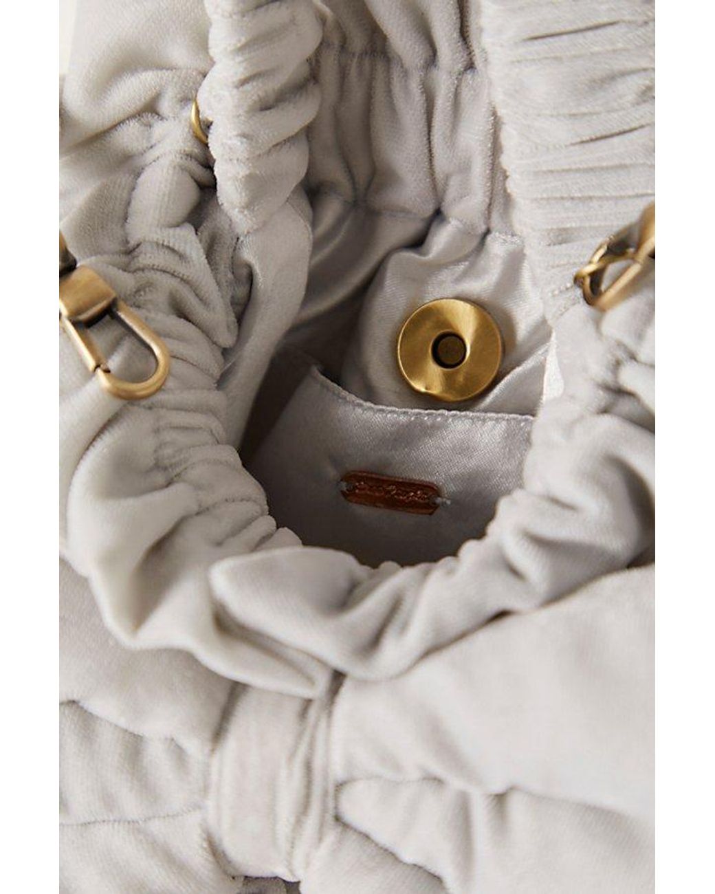 Free People Natural Belle Velvet Bow Bag