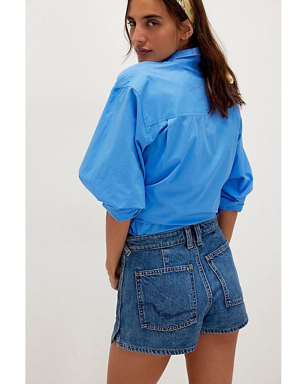 Free People Blue Bettie Sailor Shorts