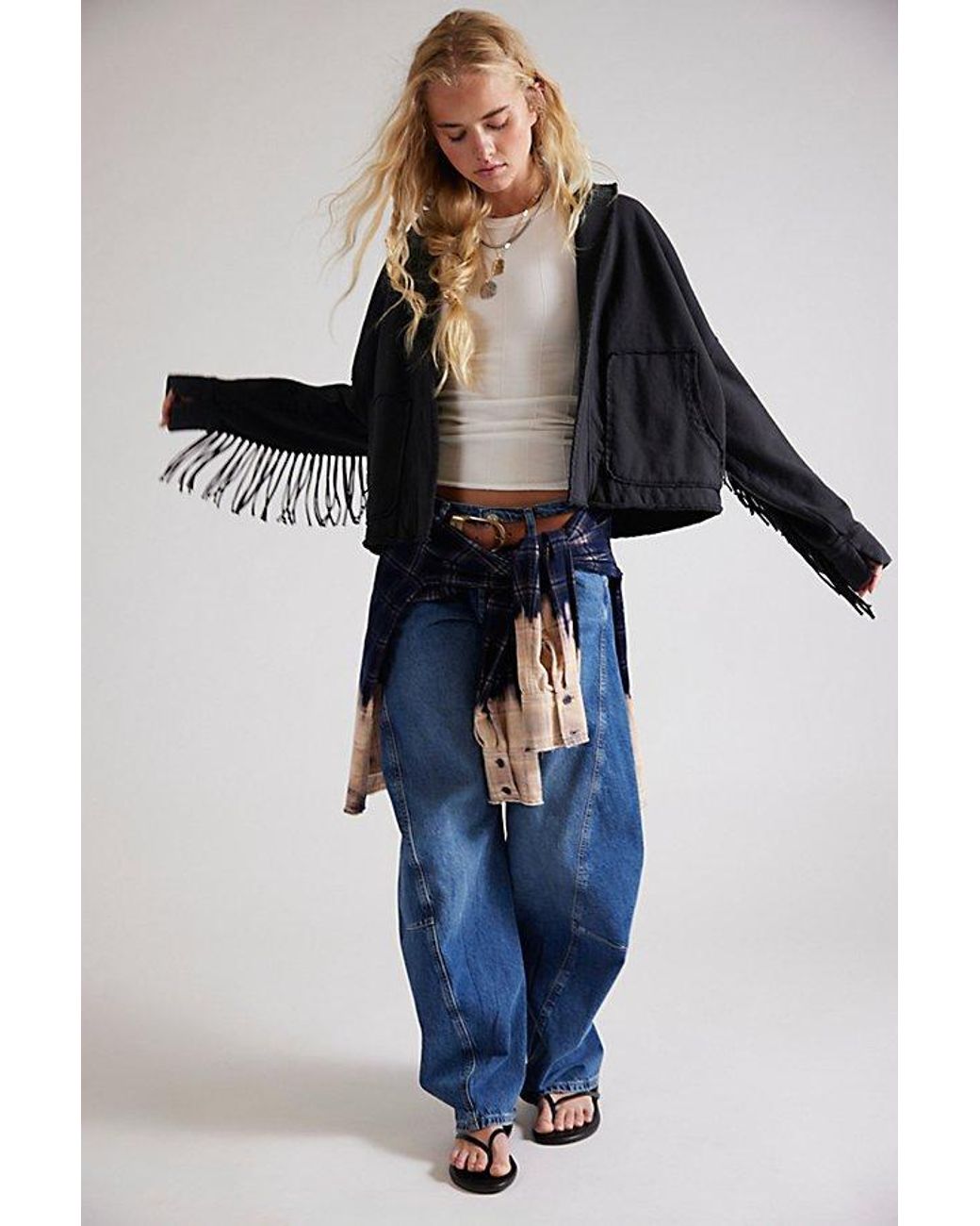 Ragabond Black Wyatt Fringe Cardi