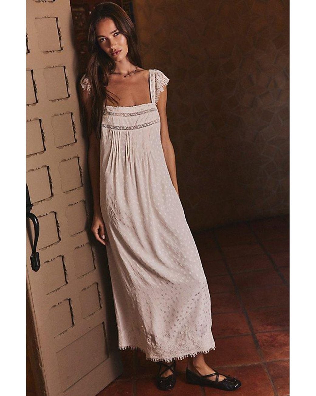 Free People Brown Priscilla Midi Dress