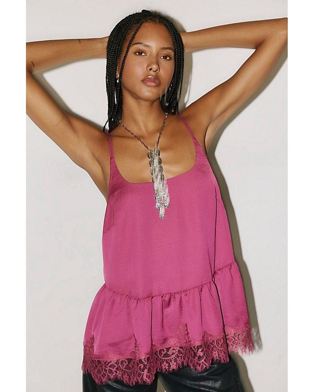 Intimately By Free People Pink Double Booked Shapeless Cami By