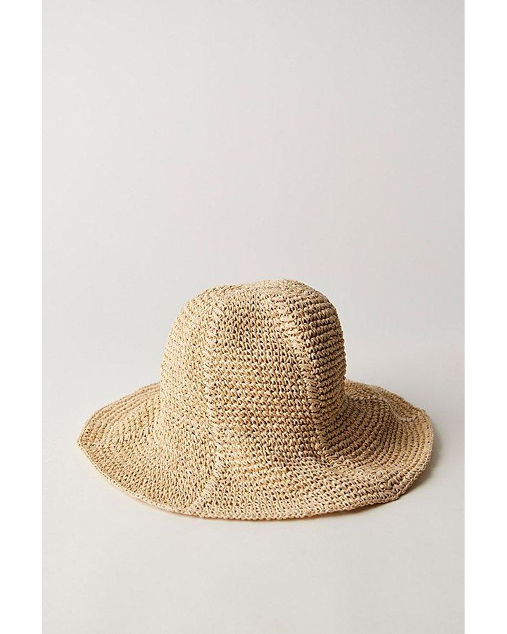 Free people beige woven sun festival boho hat relaxed Free People | Accessories | Free People Amelia Scalloped  main image 4