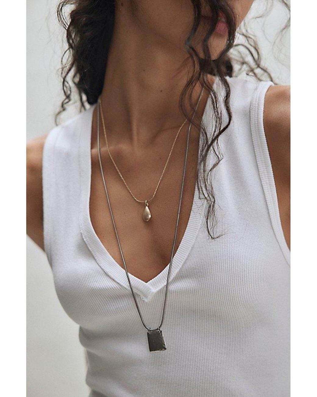 Free People White We The Free Neria V-Neck Tank Top